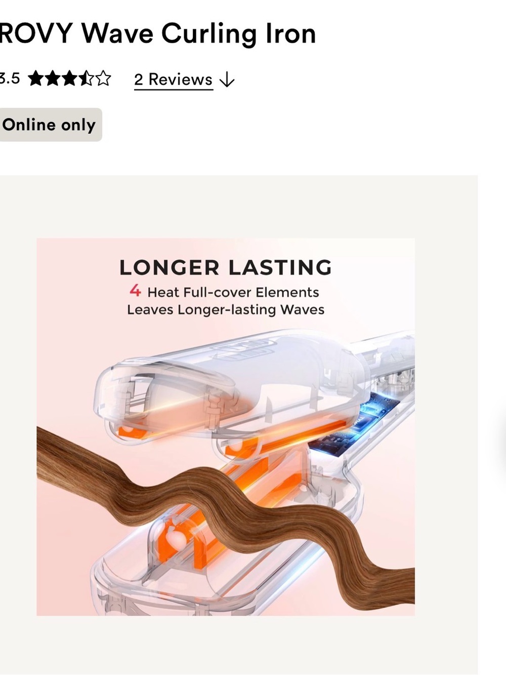 ROVY Waver Curling Iron - Light Pink - Picture 6 of 10